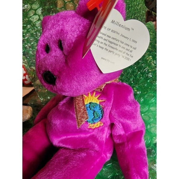 😄Pick 3/$24: Beanie Babies: Kicks, Valentina, and Millenium - Picture 2 of 4